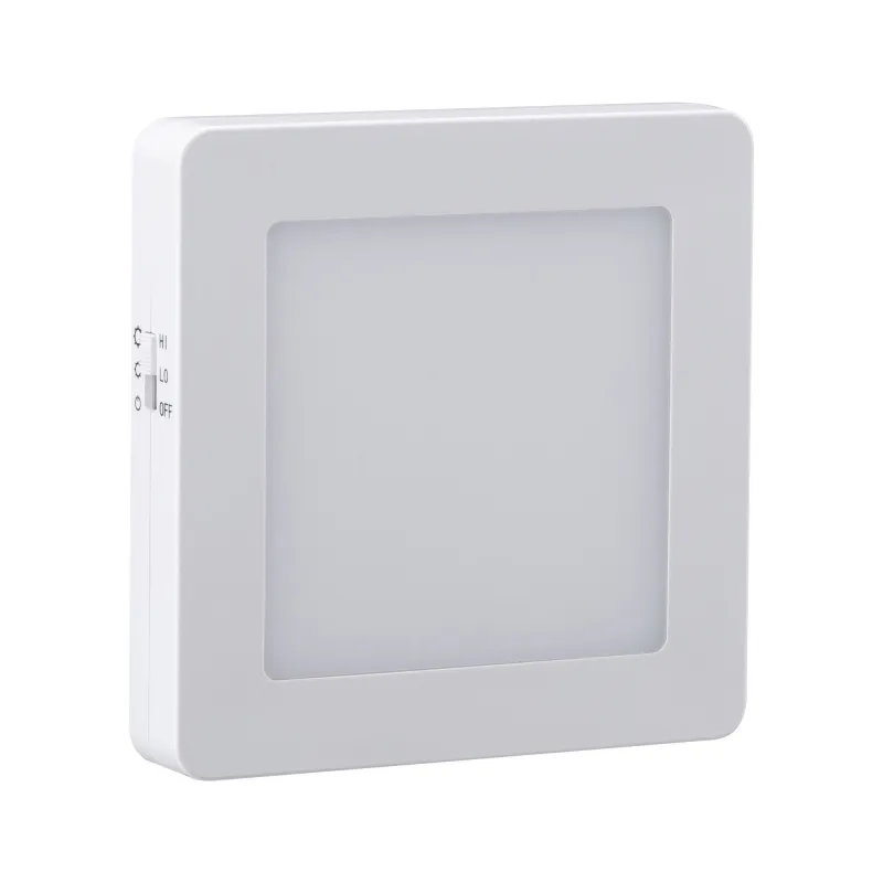 Prise veilleuse AS Esby carré Blanc 3lm 3000K Sensor - Pas cher
