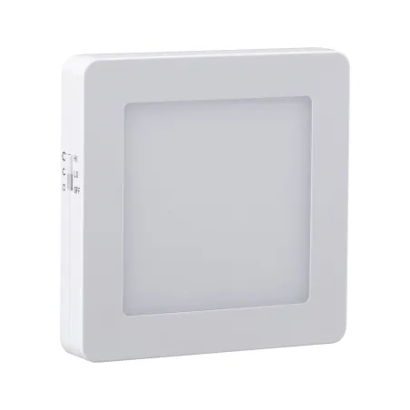 Prise veilleuse AS Esby carré Blanc 3lm 3000K Sensor - Pas cher