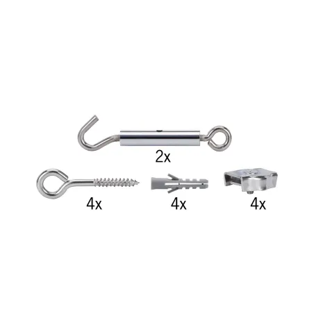 Système Câble Light&Easy Kit de traction non isolé Chrome Métal - P...