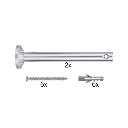 Syst.Câble L&E Renvoi d'angle/Support tubes à visser 1 paire 165mm...