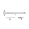Syst.Câble L&E Renvoi d'angle/Support tubes à visser 1 paire 165mm...