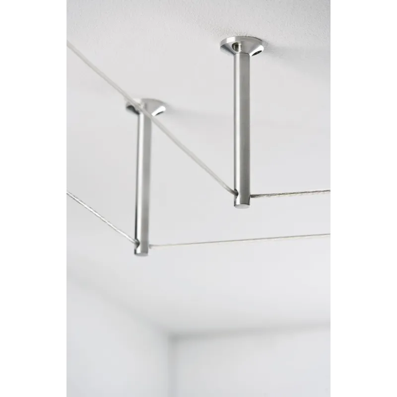 Syst.Câble L&E Renvoi d'angle/Support tubes à visser 1 paire 165mm...