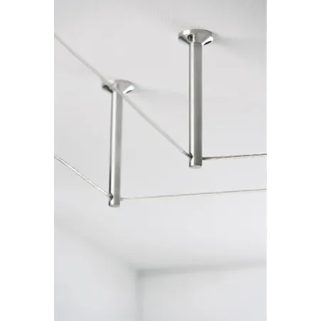 Syst.Câble L&E Renvoi d'angle/Support tubes à visser 1 paire 165mm...