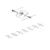 Ens.Wire System TECH max 7x10W GU5,3 Blanc 230/12V 80VA Métal/plast...