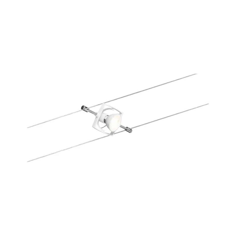 Ens.Wire System TECH max 7x10W GU5,3 Blanc 230/12V 80VA Métal/plast...