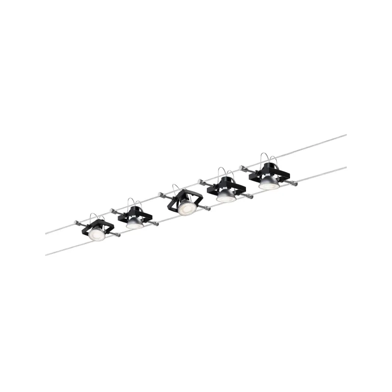Spot Wire System Mac II max. 1x10W GU5,3 noir mat 12V métal plastiq...