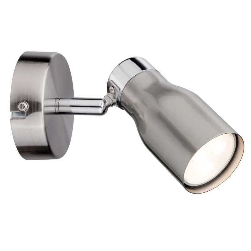 Spotlight Meli max 1x10W GU10 Nickel sat 230V, métal sans commutate...