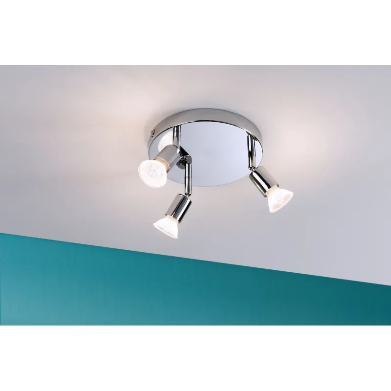 Spot FR Carolina IP44 max3x10W GU10 Chrome 230V métal - Pas cher