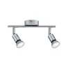 Spot FR Carolina IP44 max2x10W GU10 Chrome 230V métal - Pas cher