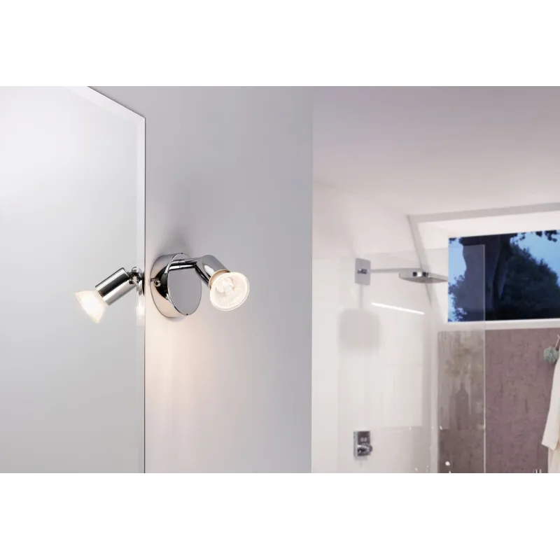Spot FR Carolina IP44 max1x10W GU10 Chrome 230V métal - Pas cher