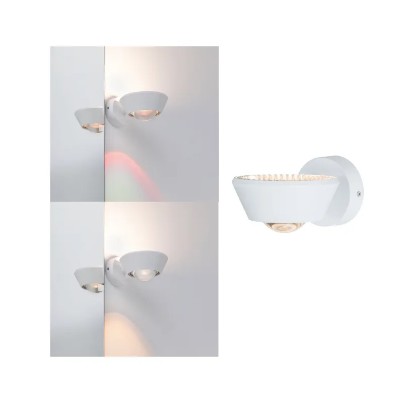 WallCeiling Sabik IP44 LED gradable 13W Blanc dépoli 230V plastique...