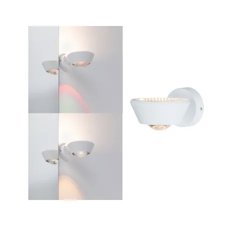 WallCeiling Sabik IP44 LED gradable 13W Blanc dépoli 230V plastique...