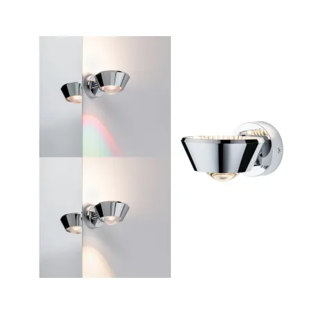 WallCeiling Sabik IP44 LED gradable 13W Chrome mat 230V plastique -...