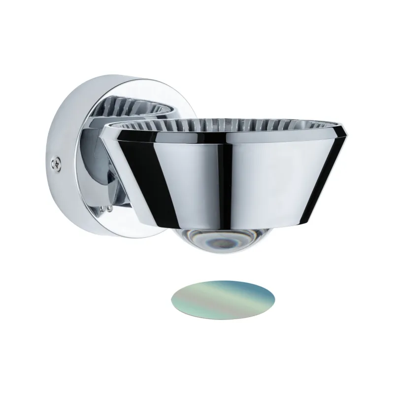 WallCeiling Sabik IP44 LED gradable 13W Chrome mat 230V plastique -...