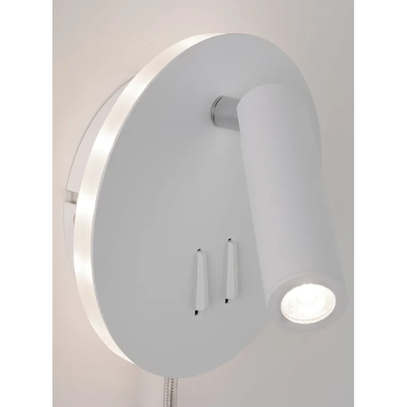 Applique LED WallCeiling Tabari 4W/1,2W Blanc/Chrome 230V métal - P...