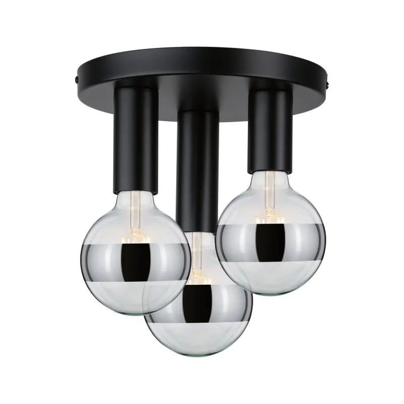 Plafonnier Neordic Skogen max3x40W E27 Noir 230V métal - Pas cher