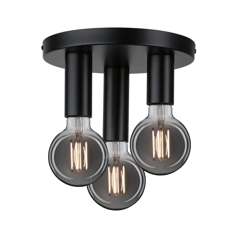 Plafonnier Neordic Skogen max3x40W E27 Noir 230V métal - Pas cher
