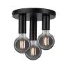 Plafonnier Neordic Skogen max3x40W E27 Noir 230V métal - Pas cher