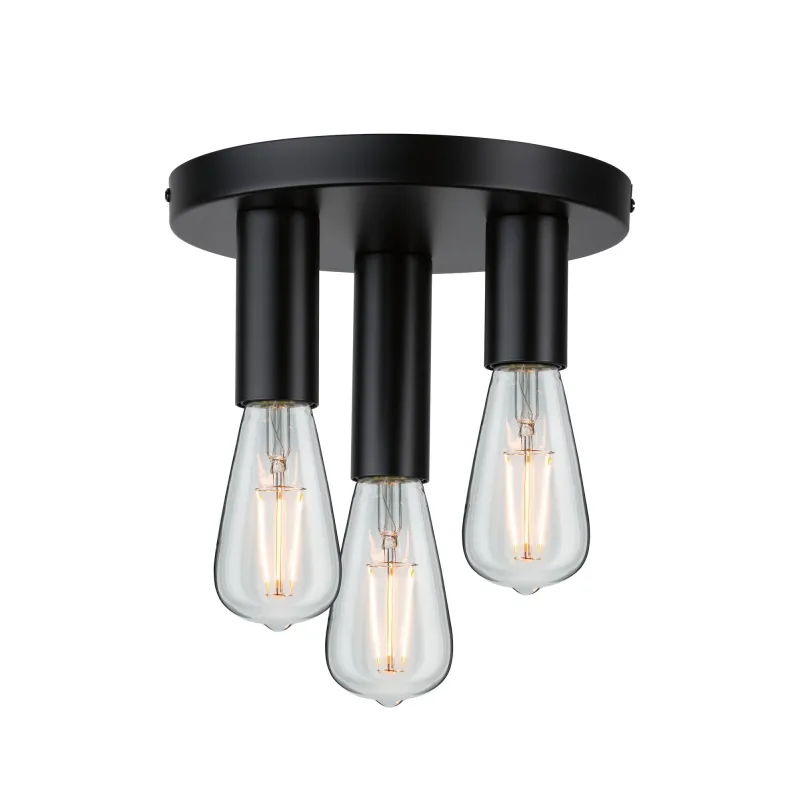 Plafonnier Neordic Skogen max3x40W E27 Noir 230V métal - Pas cher