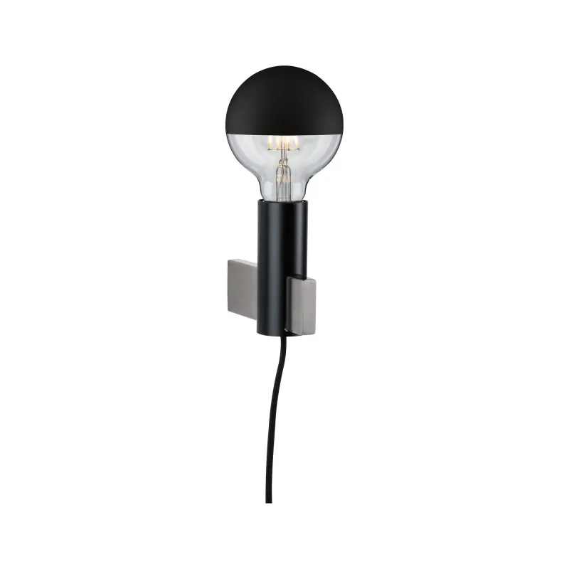 Applique Neordic Aik max.1x40W E27 Noir 230V Métal - Pas cher