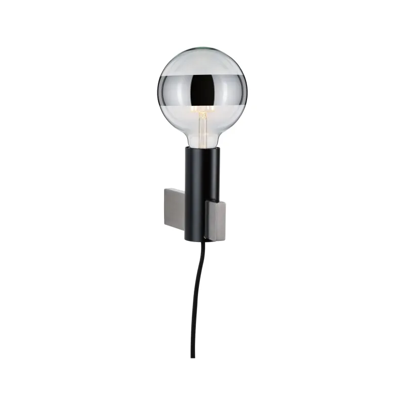 Applique Neordic Aik max.1x40W E27 Noir 230V Métal - Pas cher