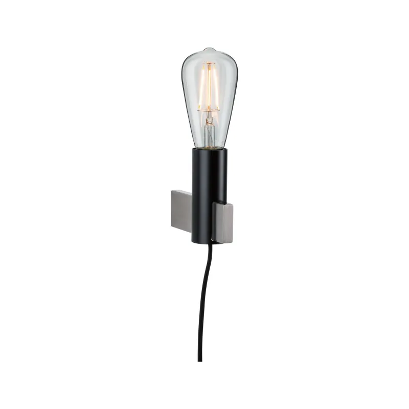 Applique Neordic Aik max.1x40W E27 Noir 230V Métal - Pas cher