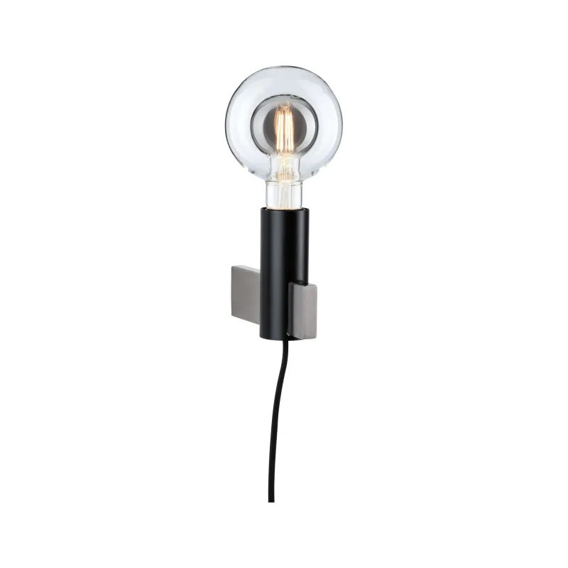 Applique Neordic Aik max.1x40W E27 Noir 230V Métal - Pas cher