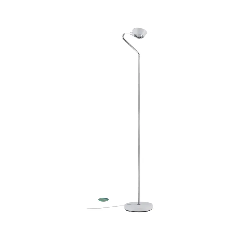 Lampadaire Ramos grad LED 11W Blc dépoli Chrome 230 V Synthétique/M...