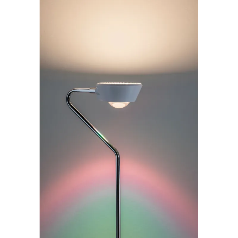 Lampadaire Ramos grad LED 11W Blc dépoli Chrome 230 V Synthétique/M...