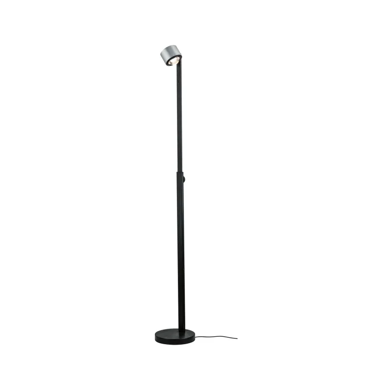 Liseuse/pied Aldan grad LED 1x15,5W Noir/Alu brossé 230V aluminium ...