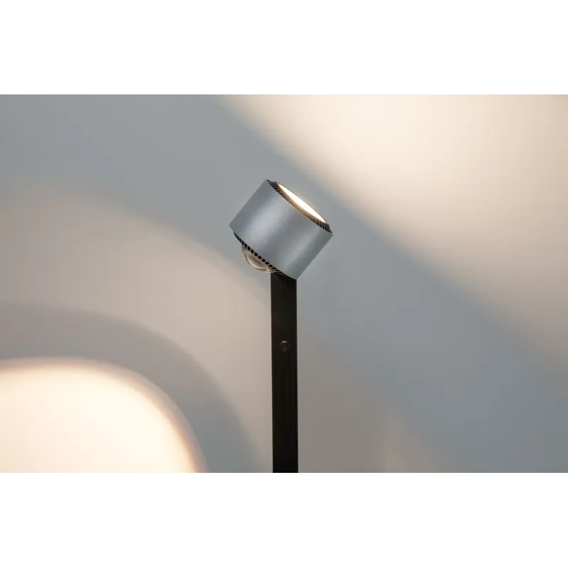 Liseuse/pied Aldan grad LED 1x15,5W Noir/Alu brossé 230V aluminium ...