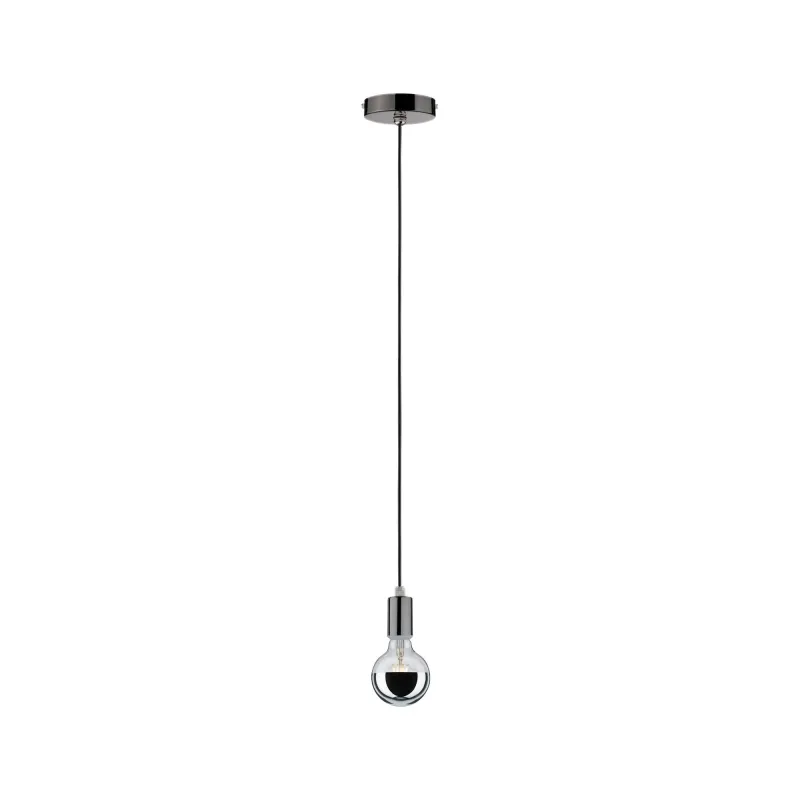 Suspensions Larus IP44 max1x20W E27 Chrome Noir 230V Métal - Pas cher