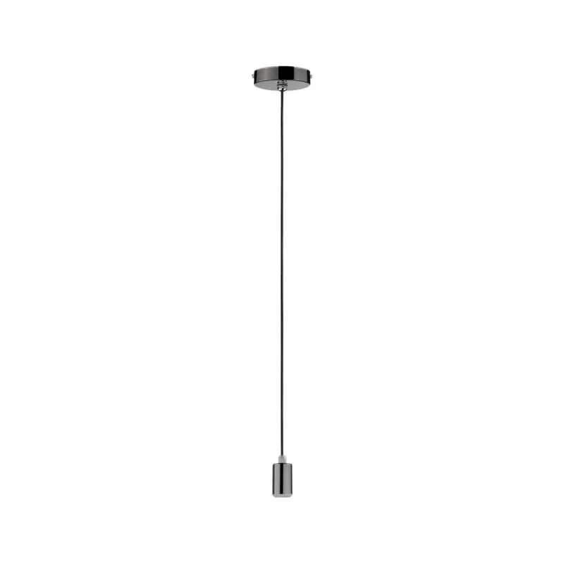 Suspensions Larus IP44 max1x20W E27 Chrome Noir 230V Métal - Pas cher
