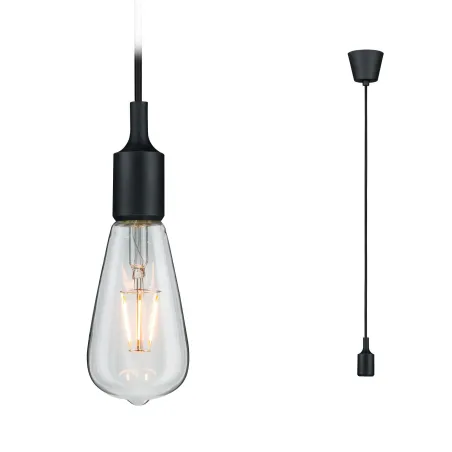 Suspension Ketil IP44 max1x20W E27 noir 230V silicone/plastique - P...