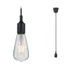 Suspension Ketil IP44 max1x20W E27 noir 230V silicone/plastique - P...