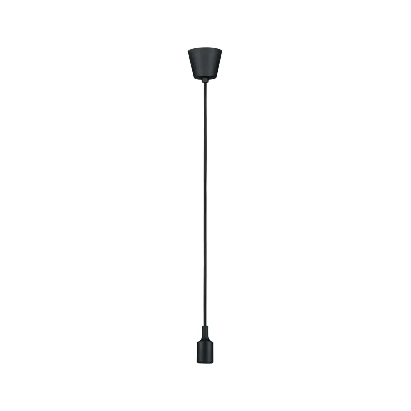 Suspension Ketil IP44 max1x20W E27 noir 230V silicone/plastique - P...