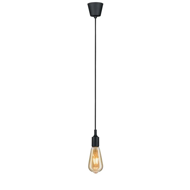 Lum en susp Neordic Ketil max1x20W E27 Noir 230V silicone/plastique...