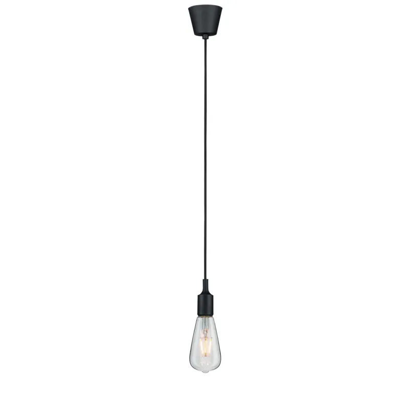 Lum en susp Neordic Ketil max1x20W E27 Noir 230V silicone/plastique...