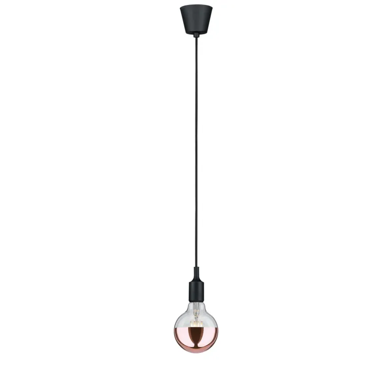 Lum en susp Neordic Ketil max1x20W E27 Noir 230V silicone/plastique...