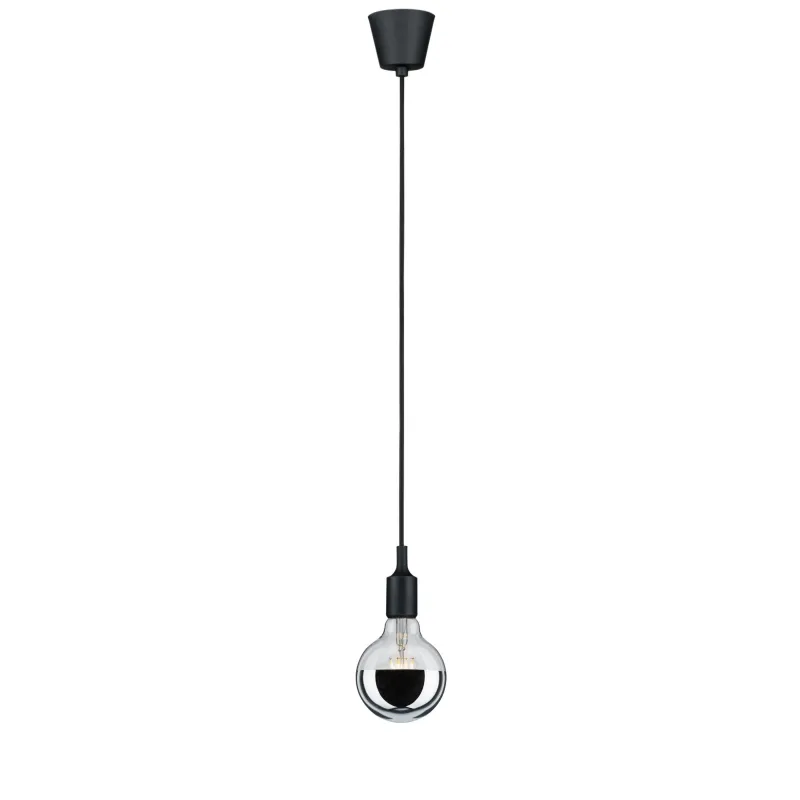 Lum en susp Neordic Ketil max1x20W E27 Noir 230V silicone/plastique...