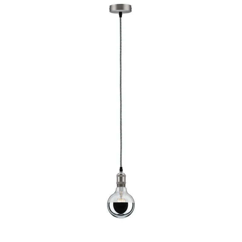 Lum en susp Neordic Eldar max1x20W E27 Gris/Nickel brossé 230 V Mét...
