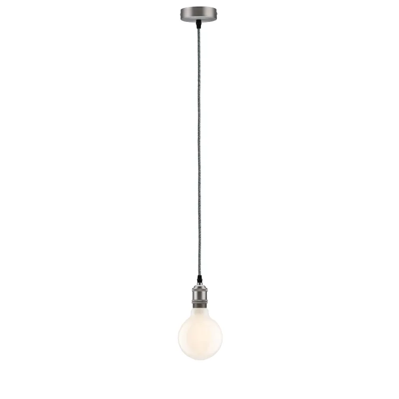 Lum en susp Neordic Eldar max1x20W E27 Gris/Nickel brossé 230 V Mét...