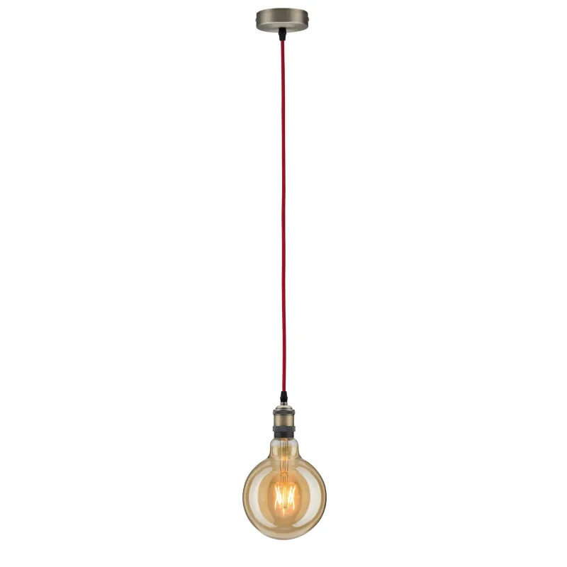 Lum en susp Neordic Eldar max1x20W E27 Rouge/Bruni 230V Métal - Pas...