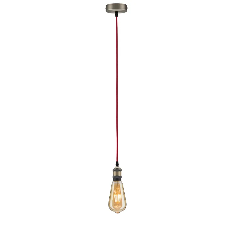 Lum en susp Neordic Eldar max1x20W E27 Rouge/Bruni 230V Métal - Pas...