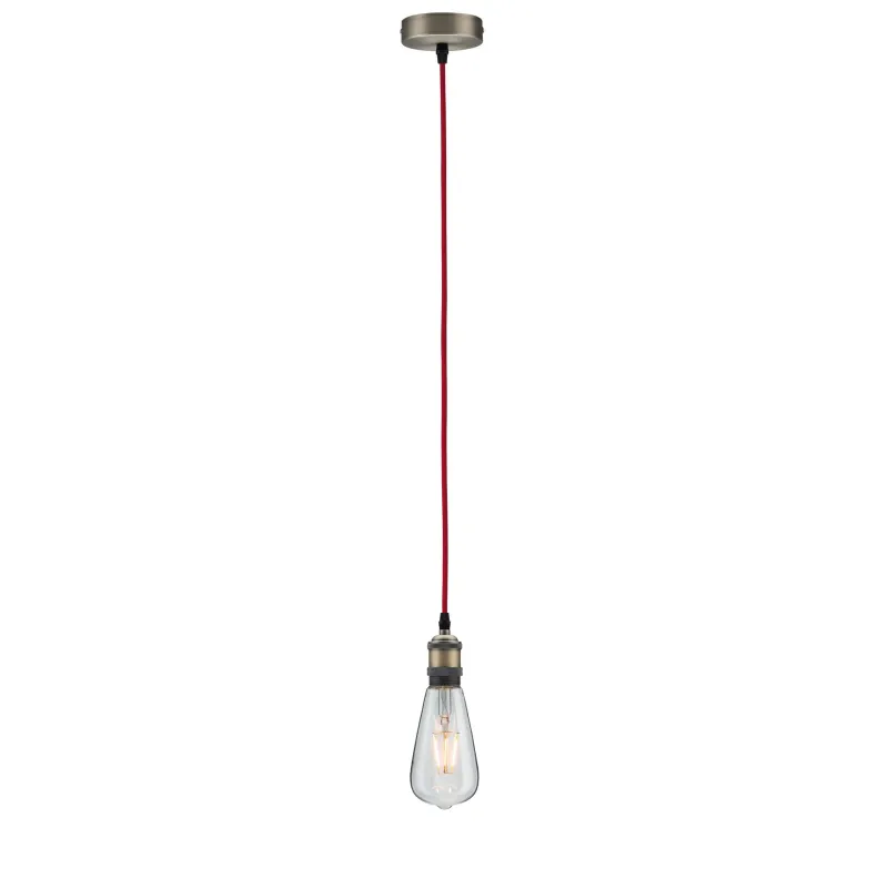 Lum en susp Neordic Eldar max1x20W E27 Rouge/Bruni 230V Métal - Pas...