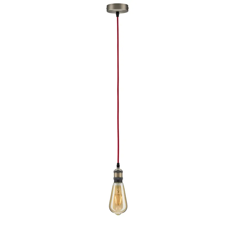 Lum en susp Neordic Eldar max1x20W E27 Rouge/Bruni 230V Métal - Pas...