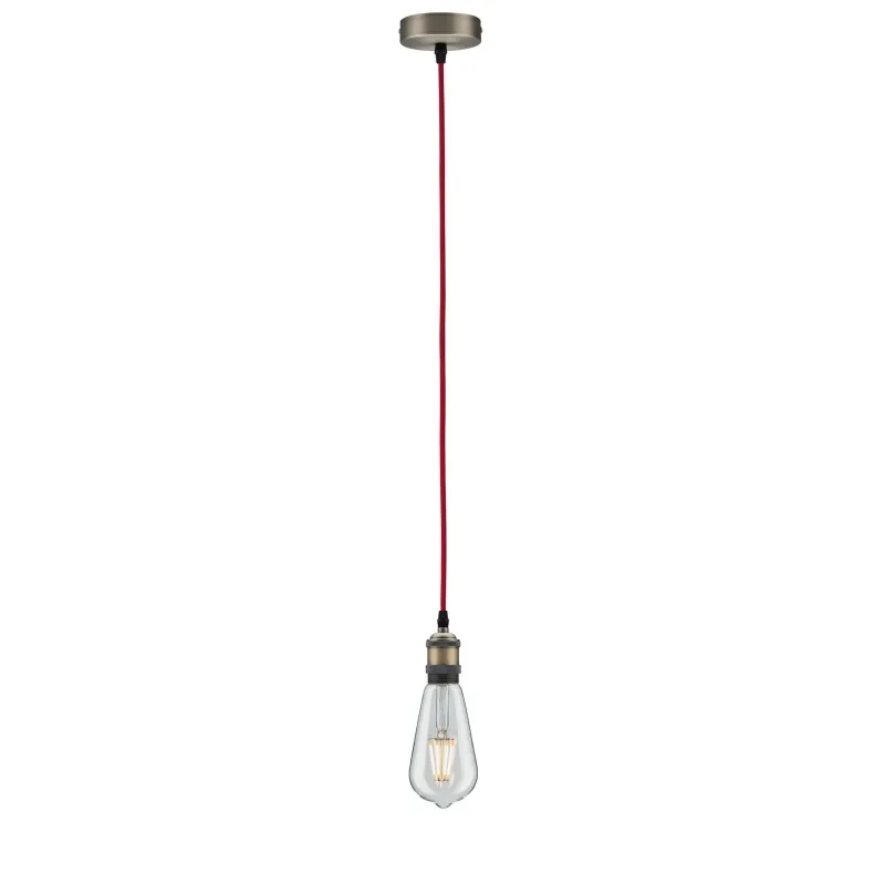 Lum en susp Neordic Eldar max1x20W E27 Rouge/Bruni 230V Métal - Pas...