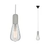 Lum en susp Neordic Jano max1x20W E27 Gris/Noir 230V béton/plastiqu...