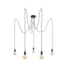 Suspension Ketil Neordic max.5x20W E27 noir 230V silicone/métal - P...