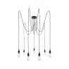 Suspension Ketil Neordic max.7x20W E27 noir 230V silicone/métal - P...